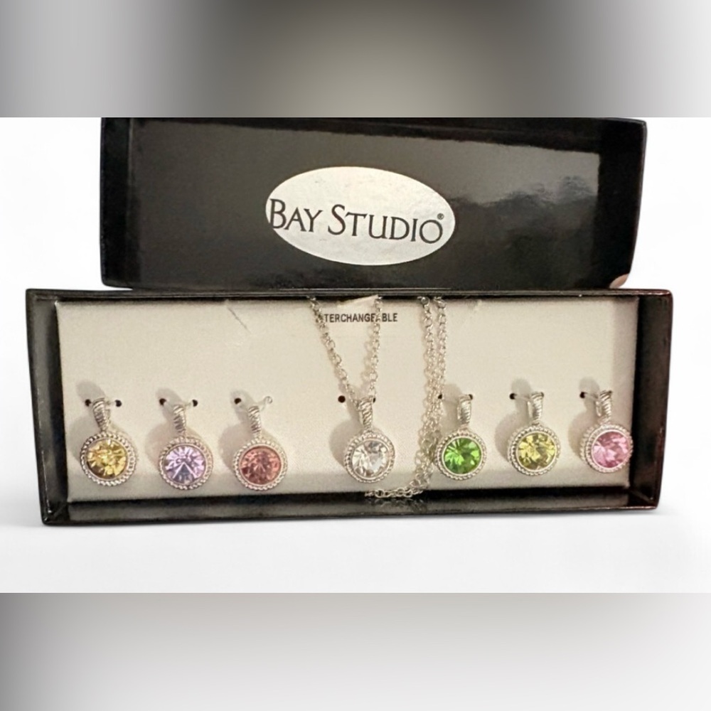 Bay Studio Interchangeable Birthstone Necklace Set  Spring Mother’s Day Wedding